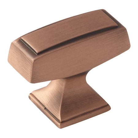 Amerock Brushed Copper Mulholland Style T Shape Kitchen Cabinet Knob 1 1/2 in. Length BP535342BC